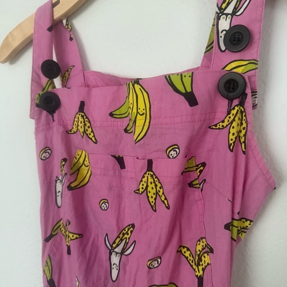Nooworks Banana Print Overalls Jumper XS - Picture 4 of 9